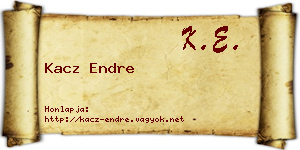 Kacz Endre névjegykártya
