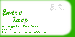 endre kacz business card